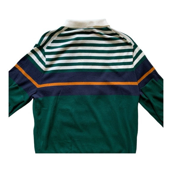 NWT J.Crew Heritage cotton sweater-polo in mixed stripe Sz L BS409 - Picture 12 of 13